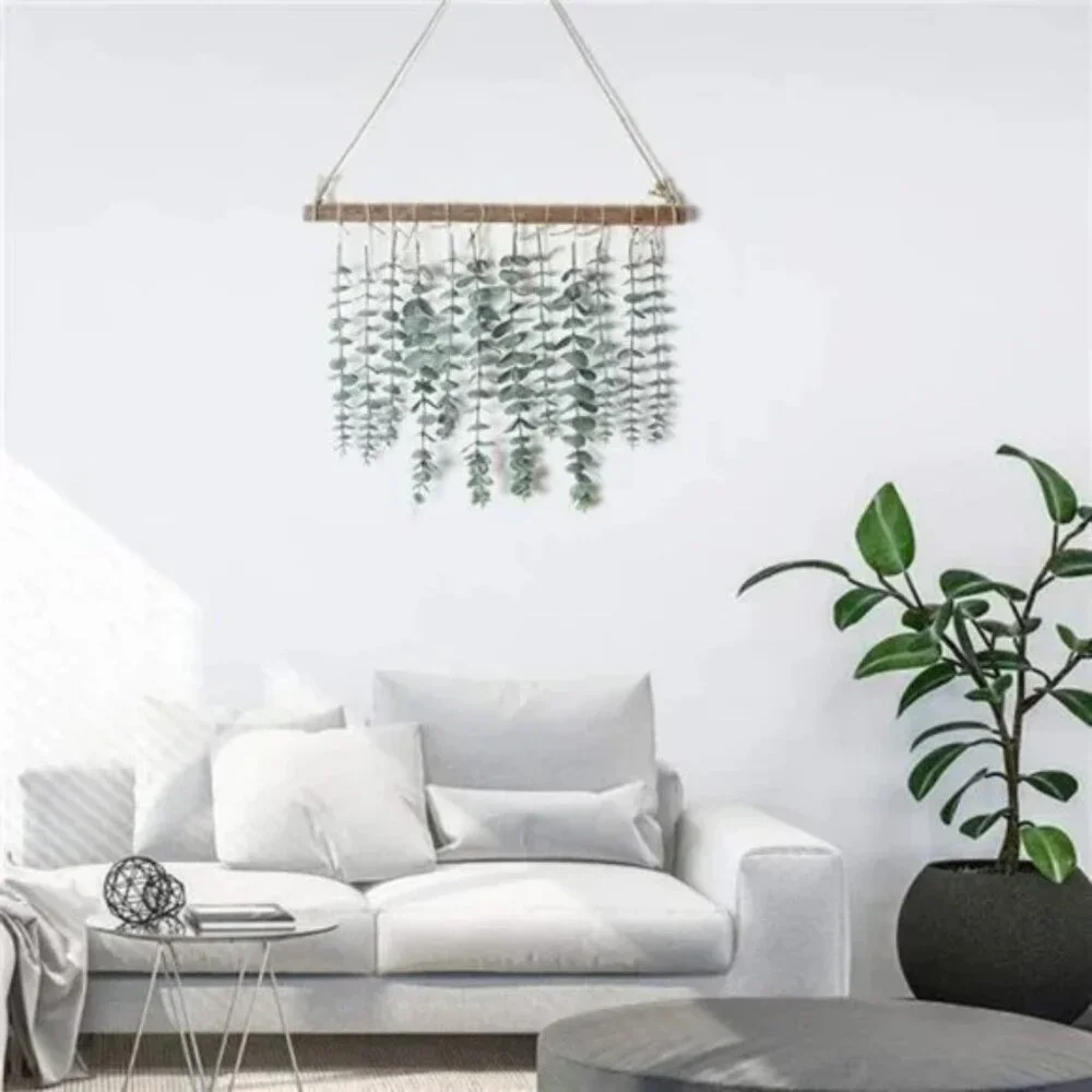 Bathroom Decor Artificial Eucalyptus Wall Hanging Decor-Fake Leaves Greenery